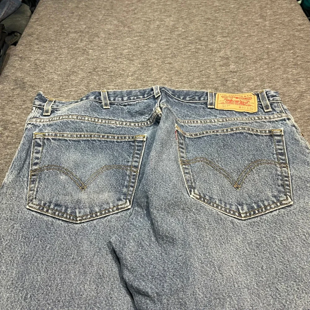 Levis 517 Mens Bootcut Jeans W40 L30 Medium Wash Distressed Blue Denim Flare